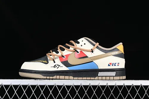 All Categories Nk SB Dunk Series Nk SB Dunk Low Low-top sneakers Nk Dunk Low Panda Prank-Retro Street Red Blue Brown Medieval Star SB strap low-top casual sneakers DJ6188-200